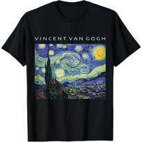 Vincent Van Gogh Starry Night T-Shirt Painting Art Shirt T-Shirt S