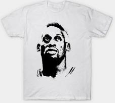 Dennis Rodman Rodzilla Trumpomis rankovėmis s Spalva Balta Vyriška Unisex S-3XL Unisex Marškinėliai S black