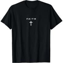 Christian Minimalist Religious Christ Faith and Cross T-Shirt S