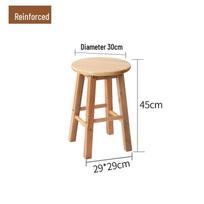 Nordic Solid Wood Bar Stool: Simple High Chair for Home, Café, or Photography Studio. 30CM Seat