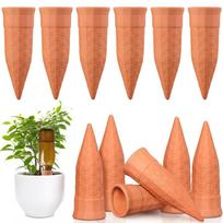 6 vnt. moliniai laistymo smaigaliai augalų laistymo įrenginiai vyno butelio automatinis augalų laistytuvas atostogoms savilaistysiantys smaigaliai 6pcs brown
