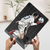 Messi Soccer Ronaldo Printed Poster Customized Wall Art Retro Vintage Metal Tin Signs for Home Interior Decoration Living Room 7.9x11.8In(20x30cm)