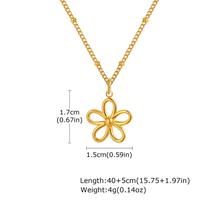 Chic Geometric Hollow Flower Drop Earrings for Women, Gold Color Stainless Steel Hoop Earrings, Waterproof Fashion Jewelry