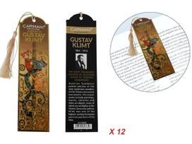 Zestaw 12 Zakładek Do Książki Malarstwo Gustav Klimt Mix Wzorów Prezent