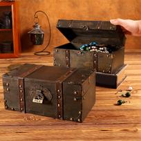 Fashionable Antique Styles Wood Storage Case Home Accessory for Jewelry and Small Items with Decorative Appeal