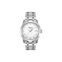 Tissot Kutu Series Quartz Movement 100 Meters Water Resistant Watch 32 Mm White Dial Stainless Steel Case Stainless Steel Bracelet T035.210.11.016.00 White Dial