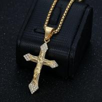 202 Gold Cross Necklace Exquisite Fashion Versatile Collarbone Chain 2026 60CM