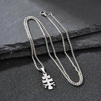 Vnox Orthodox Cross Necklace for Men, Stainless Steel Russian Cross Pendant with Box Chain, Religious Faith Prayer Jewelry Gifts 50cm