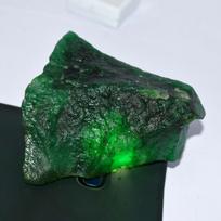 240.35 Ct Natural Emerald Green Rough Uncut Huge Size CERTIFIED Loose Gemstone 58.1 mm approx žalia