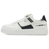 Xtep Simple Fashion Unlimited Lightweight Durable Low-Top Skate Shoes Women sneaker White Black 975318310067-1 36