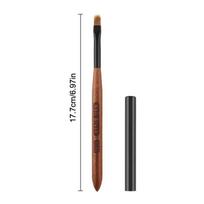 Sandalwood UV Gel Nail Art Ombre Painting Pen Thick Detail Brush With Cover Professional Manicure Tool