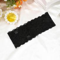 Fashion Fabric Bow Wide Headband Hair Accessories for Women Party Headwear 1Pcs Solid Color Lace Elastic Headbands