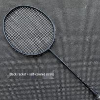 Super Light 4U Carbon Fiber Badminton Racket - Offensive Type, Black, Wind-Breaking Design