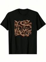 Printed With The WoJIANs  GO HANDS ON  - Casual Hip-Hop Streetwear,Unisex's Casual Short-Sleeve T-Shirt S