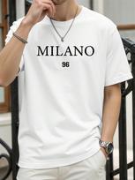 Manfinity Homme Unisex Drop-Shoulder Letter Print T-Shirt XXXL