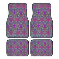 African Ethnic Purple  Floral Pattern Car Carpet Four Season Vehicle Carpet Durable Non Slip Full Coverage Mats Easy To Clean juoda