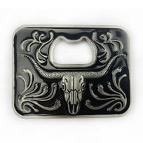 Bull Head Western Cowboy Belt Buckle Opener