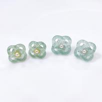 Natural A-Grade Jade Gemstone Hollow 925 Silver Drop Earrings