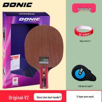 DONIC V1 Carbon Table Tennis Blade: 7-Layer Pure Wood Racket, Original V2 Blade, Single Racket
