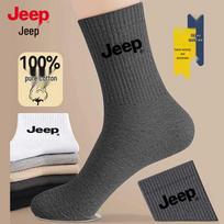 JEEP Men's Anti-Odor 100% Cotton Crew Socks One Size