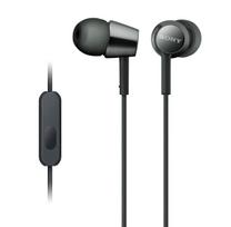 Sony MDREX155AP su mikrofonu juodoms ausinėms/laidinėms ausinėms skambučiams, (MDR-EX155AP/B) juoda