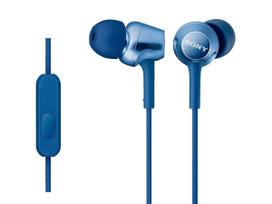 Sony type with remote control and Blue MDR-EX250AP Earphones In-ear microphone, (MDR-EX250AP LI)