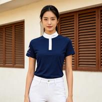 Cross-country Equestrian Short Sleeve T-shirt for Horse Riding Large