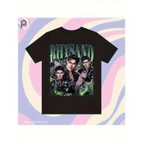 Men's ACOTAR Rhysand Anime T-Shirt - Neon Green & Black Anime Character Print, Slim Fit Short Sleeve Shirt with Rhysand Logo - Hot Transfer Durable S