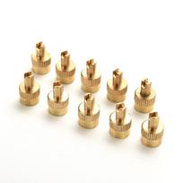 10pcs Car Chrome Metal Slotted Head Valve Stem Caps With Core Remover Tool