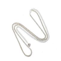 Sexy Silver Waist Belly Chain Rhinestone Water Drop Flat Snake Chain Bling Jewelry Accessories Summer Beach