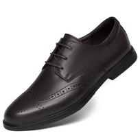Men's British Black Low-Top Formal Brogue Leather Shoes Size 38