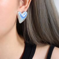 Retro Heart Stainless Steel Earrings - Chinese Fairy Inspired, Hip Hop Style for Women