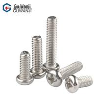 Guwanji 304 Stainless Steel Phillips Pan Head Machine Screws 4#-40x1/2 (100 pcs)