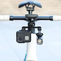 Extended Out Front Bike Mount Dual Twin Mount Bracket Aluminum Alloy Bike Computer Mount Stand for Action Camera Bicycle Light China Mainland