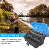 3-Layer Folding Fishing Storage Box Multipurpose Fish Hook Lure Box with Handle Fishing Gear Box for Fishing Tackle Storage China Mainland