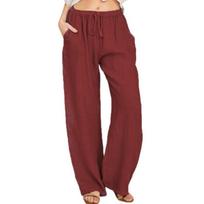 Women's Summer Comfortable Casual Pants Drape Wide-legged Pants S