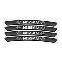 4Pcs Car Wheel Hub edge Sticker Aluminium Emblem Stickers For Nissan Qashqai Juke Pulsar Sentra Altima Patrol Micra Rogue Almera