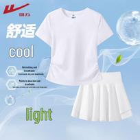 Warrior Women's Slim-Fit Short Sleeve Top & Skirt Set L