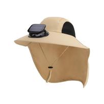 Adjustable Wide-Brimmed Hat Lightweight Outdoor UV-Protection Hat for 3.7V 300mAh Gardening