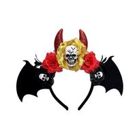 Gothic Skull Head Hair Hoop Dark Day of The Dead Hairband Halloween Skull Headband  Haunted House Style4