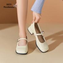 Dadao Women's French Style Low Block Heel Mary Jane Shoes M