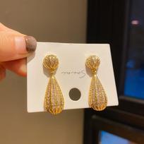 Minimalist Geometric Drop Earrings With Gold Plating For Womens Fashion Accessories