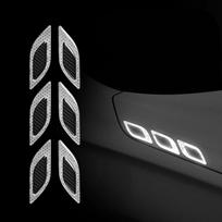 Car Carbon Fibre Reflective Anti-Scratch Stickers Car Safety Warning Sticker Auto Moto Exterior Styling Decorative Accessories