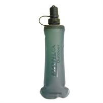 Collapsible Soft Flask Folding Water Bag Portable Sport Water Bottle  Running Camping Green-250ml
