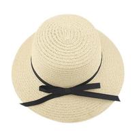 Wide Brim Straw Weave Sun Hat Bow Fisherman Hat Portable Sunscreen Bucket Hat  Riding