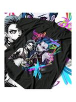 Jinx Arcane T-Shirt Japanese Anime Cartoon Jinx Arcane Graphic Shirt All Size1 S