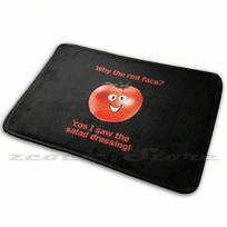 Embarrassed Tomato-Why The Red Face-Salad Dressing-Joke T-Shirt Sticker Mat Rug Non-Slip Water Absorb Door Carpet Embarrassed S