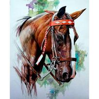 DIY 5D Diamond Painting Cross Stitch Horse head Mosaic Diamond Embroidery Needlework 20X30CM