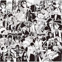BLEACH juodai balti lipdukai, 50 vnt (nepasikartojo), vandeniui atsparus ir apsauginis kremas nuo saulės.