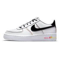Nike Air Force 1 07 LV8 GS Fresh Kids Sneakers White Black Bright-Crimson DJ5528-100 37.5